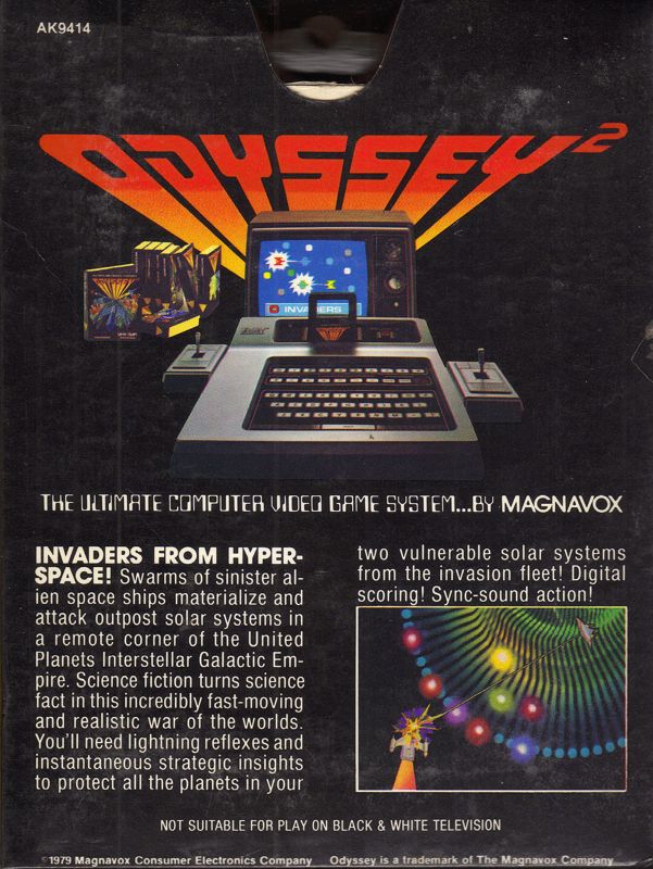 Invaders from Hyperspace box art for Odyssey 2